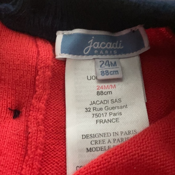 Jacadi 24 month 100% cotton Eiffel Tower sweater - Picture 2 of 3